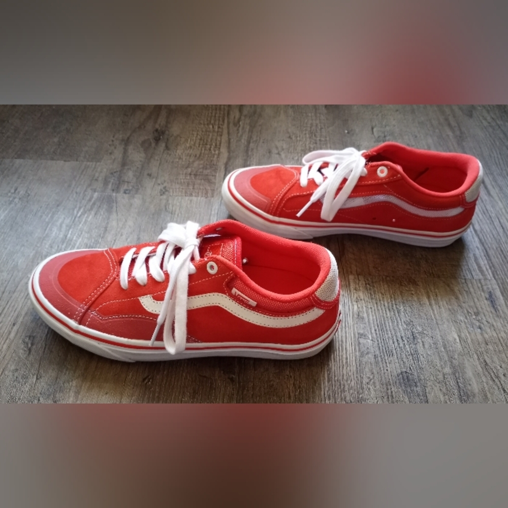 Vans Orange & White Trujillo TNT Advanced Prototype Men's Skate Shoes Size 7.5 - Picture 7 of 10